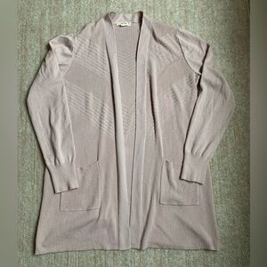 Peyton Primrose Cardigan Size M Open Blush Pink Casual Comfy Career Office